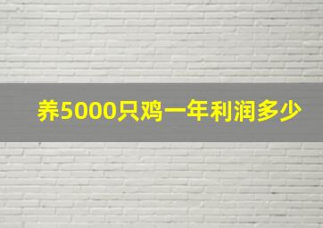 养5000只鸡一年利润多少