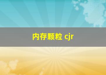 内存颗粒 cjr