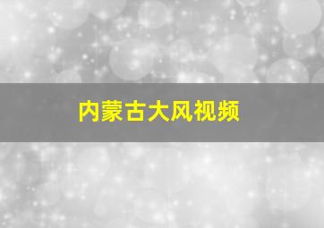 内蒙古大风视频