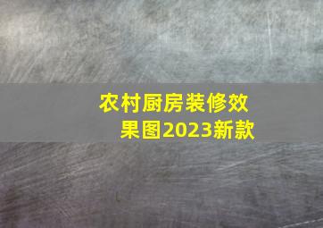 农村厨房装修效果图2023新款