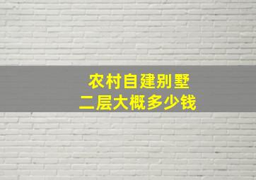 农村自建别墅二层大概多少钱