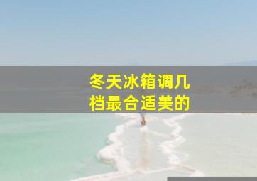 冬天冰箱调几档最合适美的