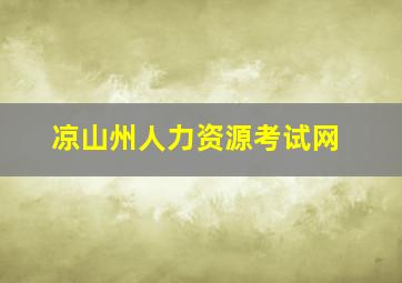 凉山州人力资源考试网