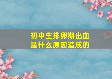 初中生排卵期出血是什么原因造成的