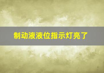 制动液液位指示灯亮了