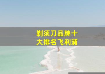 剃须刀品牌十大排名飞利浦