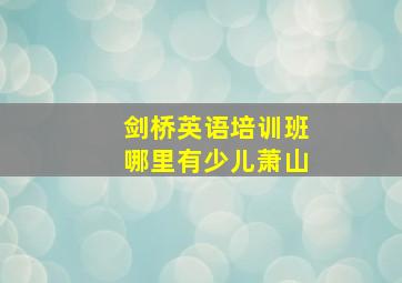 剑桥英语培训班哪里有少儿萧山