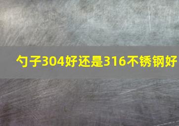 勺子304好还是316不锈钢好