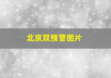 北京双预警图片