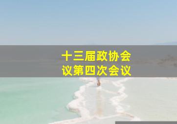 十三届政协会议第四次会议