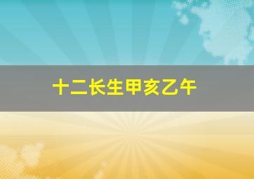 十二长生甲亥乙午