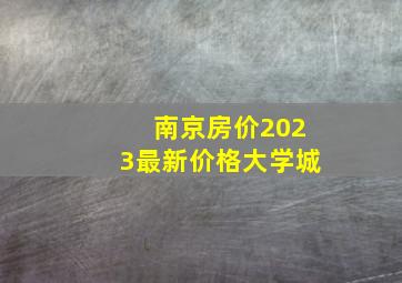 南京房价2023最新价格大学城