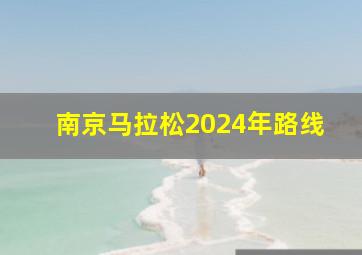 南京马拉松2024年路线