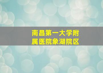 南昌第一大学附属医院象湖院区