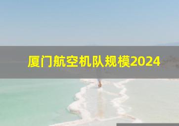 厦门航空机队规模2024