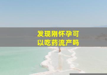 发现刚怀孕可以吃药流产吗