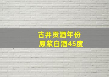 古井贡酒年份原浆白酒45度