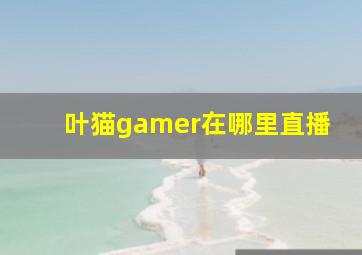 叶猫gamer在哪里直播