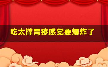 吃太撑胃疼感觉要爆炸了