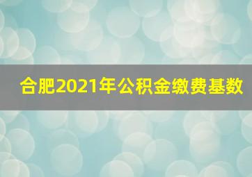 合肥2021年公积金缴费基数