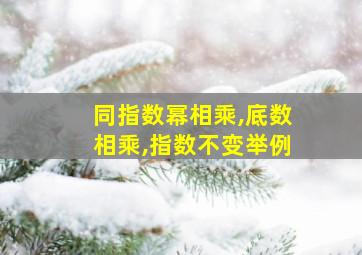 同指数幂相乘,底数相乘,指数不变举例