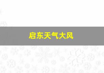 启东天气大风