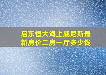 启东恒大海上威尼斯最新房价二房一厅多少钱