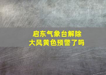 启东气象台解除大风黄色预警了吗