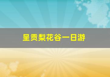 呈贡梨花谷一日游