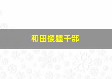 和田援疆干部