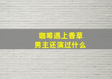 咖啡遇上香草男主还演过什么