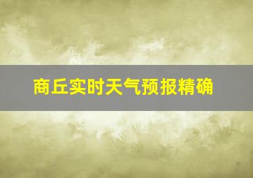 商丘实时天气预报精确