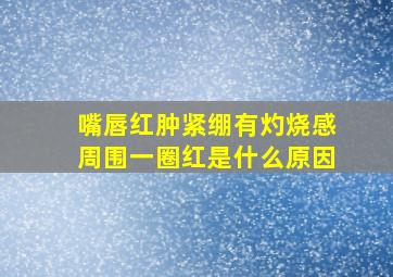 嘴唇红肿紧绷有灼烧感周围一圈红是什么原因