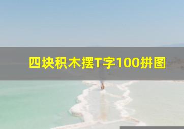 四块积木摆T字100拼图