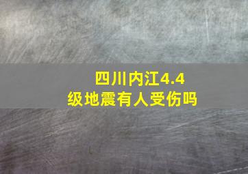 四川内江4.4级地震有人受伤吗