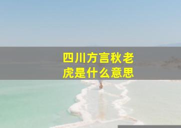 四川方言秋老虎是什么意思