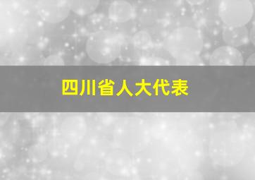 四川省人大代表