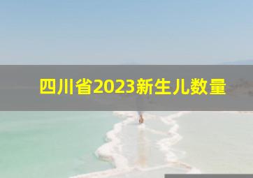 四川省2023新生儿数量