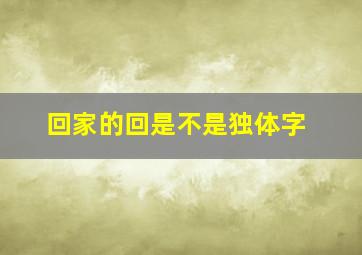 回家的回是不是独体字