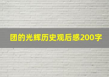 团的光辉历史观后感200字