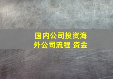 国内公司投资海外公司流程 资金