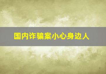 国内诈骗案小心身边人