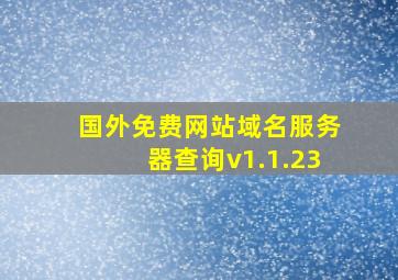 国外免费网站域名服务器查询v1.1.23