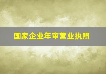 国家企业年审营业执照