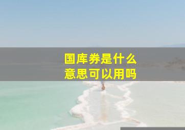 国库券是什么意思可以用吗