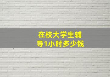 在校大学生辅导1小时多少钱