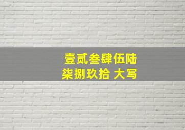 壹贰叁肆伍陆柒捌玖拾 大写