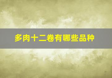 多肉十二卷有哪些品种