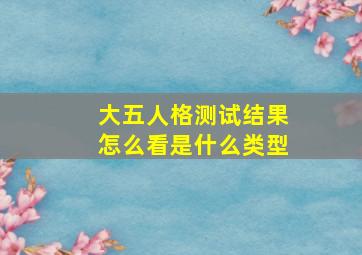 大五人格测试结果怎么看是什么类型