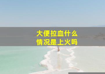 大便拉血什么情况是上火吗